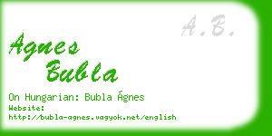 agnes bubla business card
